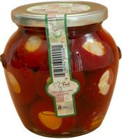 Chili peppers staffed with cheese